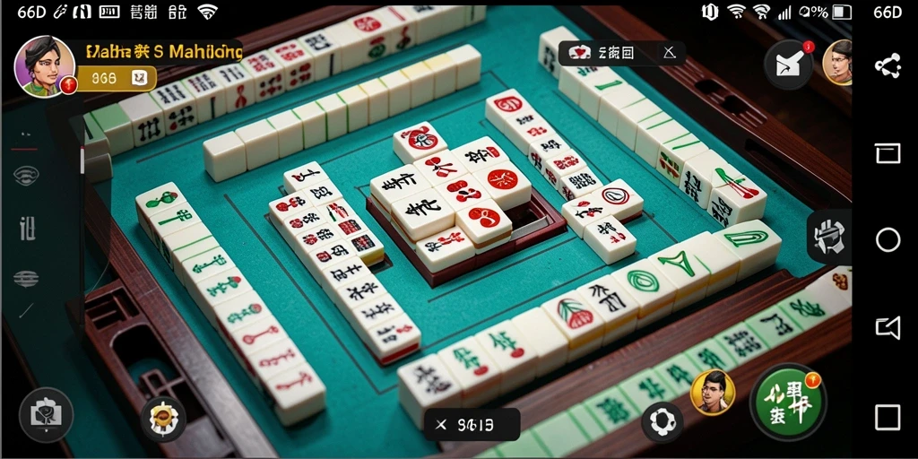 Tampilan gameplay seru dari permainan Mahjong 66D.