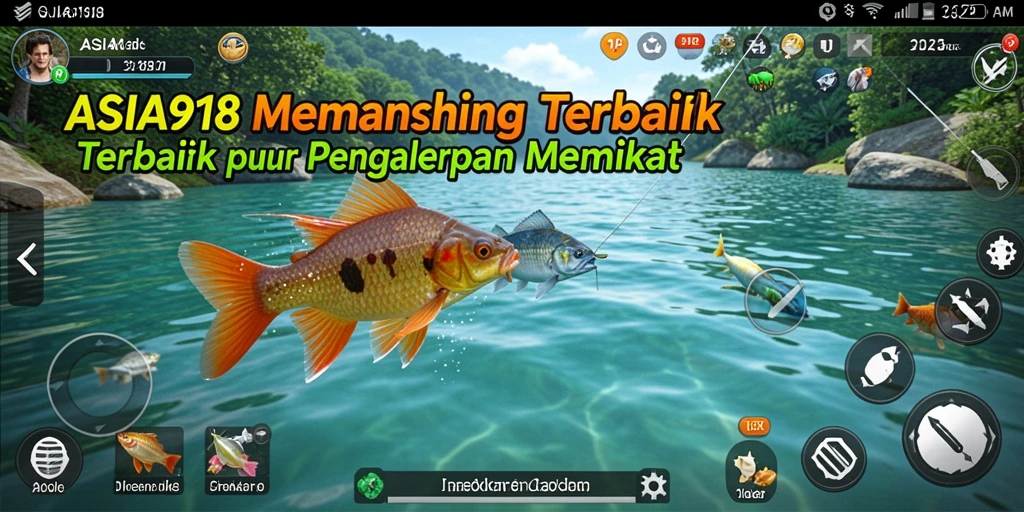 Tampilan gameplay ASIA918 dengan aksi memancing yang mendebarkan.