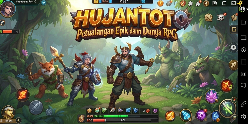 Tampilan screenshot HUJANTOTO menampilkan momen seru dalam pertempuran RPG.