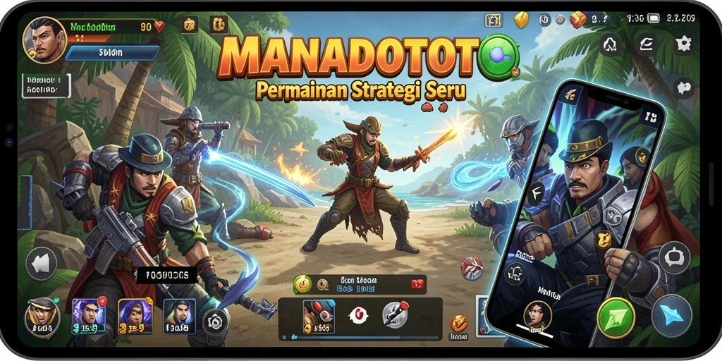 Screenshot utama MANADOTOTO menunjukkan aksi strategi yang mendebarkan.