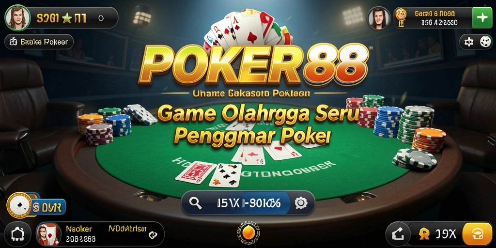 Tampilan menarik dari gameplay POKER88 yang seru dan kompetitif.
