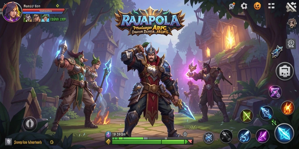 Tampilan action seru dalam gameplay ARPG RAJAPOLA.