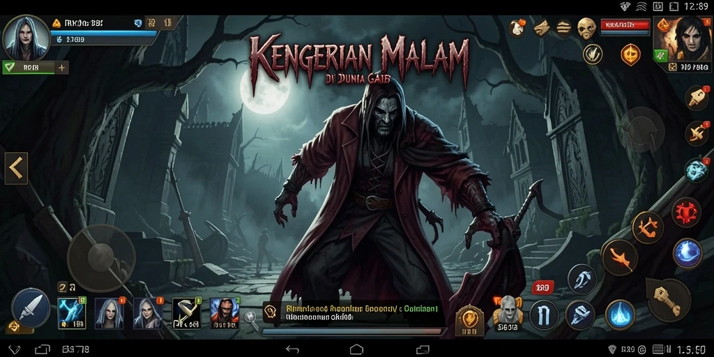 Tampilan gameplay menakutkan di RR789 dengan suasana kelam.