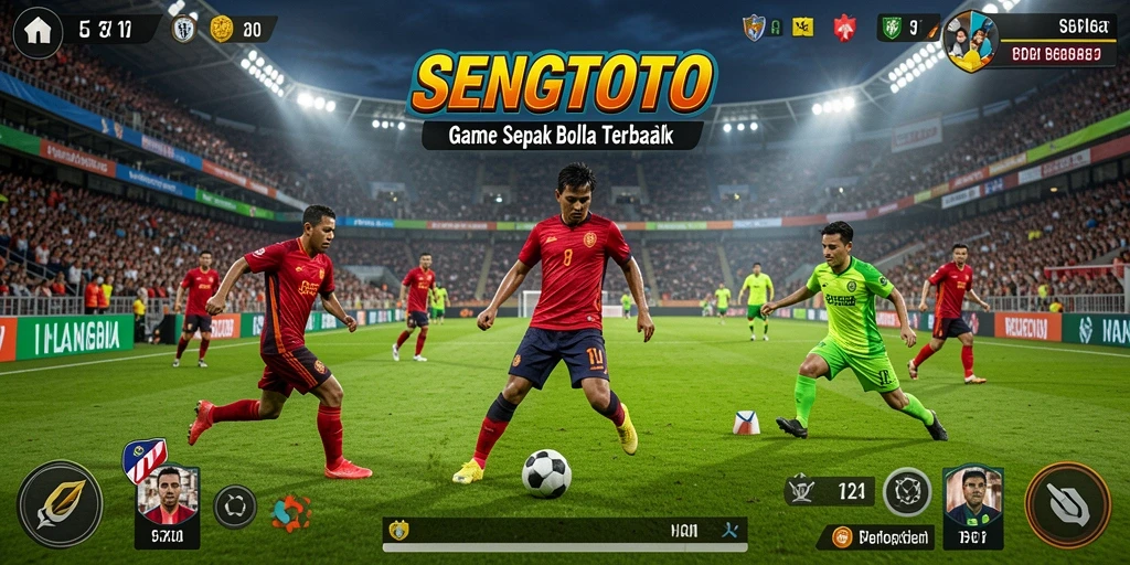Gameplay SENGTOTO yang memukau dengan aksi sepak bola nyata.