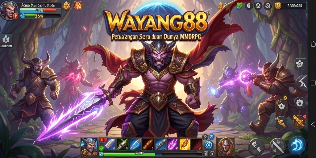 Screenshot utama WAYANG88 menampilkan momen seru dalam petualangan MMORPG.